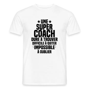 Une Super Coach Idée Femme Cadeau Humour - T-shirt homme - blanc - Devant - AI Model Male 178 dark (178cm)