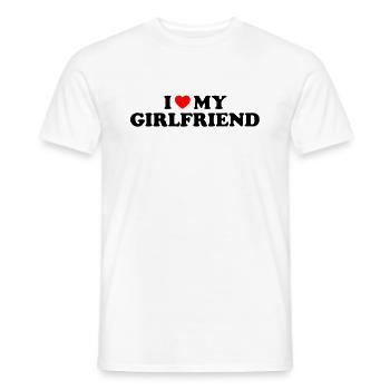J’aime ma copine T-shirt - T-shirt homme - blanc - Devant - AI Model Male 178 dark (178cm)