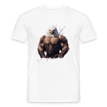 Eagle Muscles Bête de musculation - T-shirt homme - blanc - Devant - AI Model Male 178 dark (178cm)