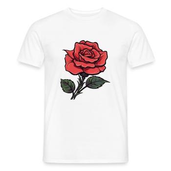 L’amour des roses - T-shirt homme - blanc - Devant - AI Model Male 178 dark (178cm)