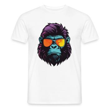 Gorilla Hipster Cool Party - Männer T-Shirt - Weiß - Vorne - AI Model Male 178 dark (178cm)