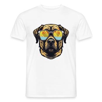 Kangal Hund Hipster Cool Party - Männer T-Shirt - Weiß - Vorne - AI Model Male 178 dark (178cm)