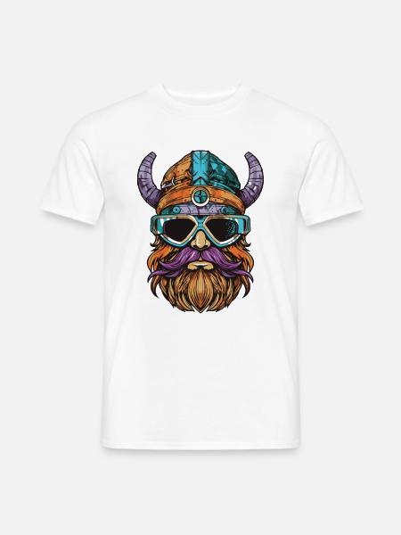 Viking Head Party Warrior - Men's T-Shirt - white