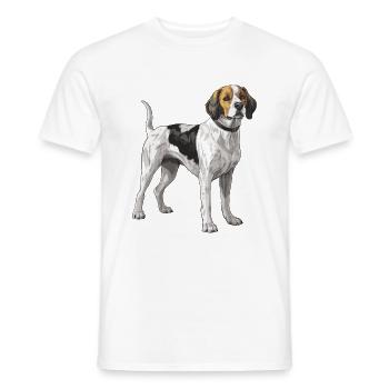Beagle Chien Animal - T-shirt homme - blanc - Devant - AI Model Male 178 dark (178cm)
