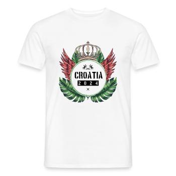 Croatia 2024 Team - Men's T-Shirt - white - Front - AI Model Male 178 dark (178cm)