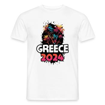 Équipe de fête en Grèce - T-shirt homme - blanc - Devant - AI Model Male 178 dark (178cm)