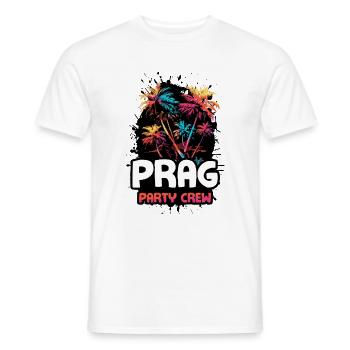 Prague Party Crew - Men's T-Shirt - white - Front - AI Model Male 178 dark (178cm)