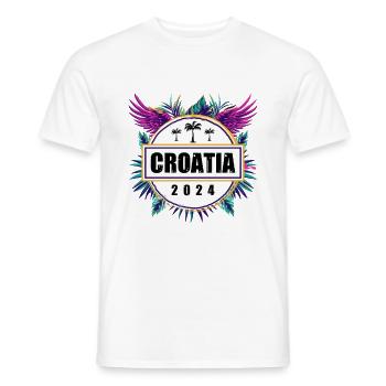 Croatia 2024 Team - Men's T-Shirt - white - Front - AI Model Male 178 dark (178cm)