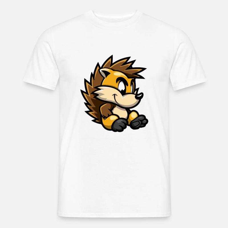 Igel Comic - Männer T-Shirt - Weiß