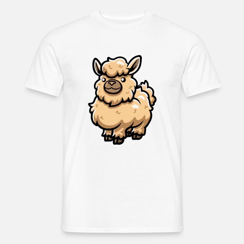 Alpaka Llama Comic - Männer T-Shirt - Weiß