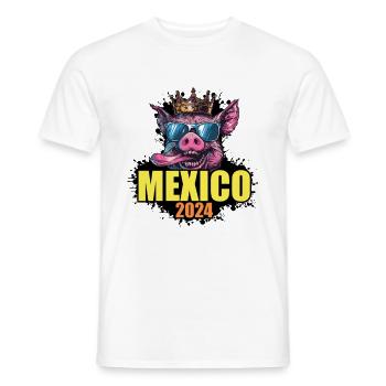 Mexico 2024 Pig - Men's T-Shirt - white - Front - AI Model Male 178 dark (178cm)