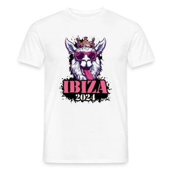 Ibiza 2024 Alpaka - Männer T-Shirt - Weiß - Vorne - AI Model Male 178 dark (178cm)