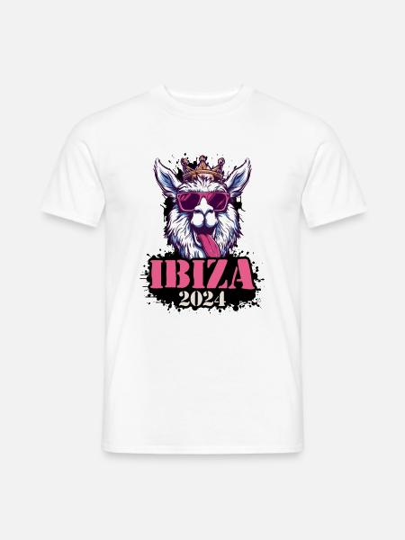 Ibiza 2024 Alpaka - Männer T-Shirt - Weiß