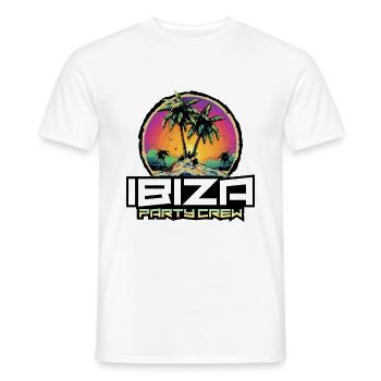 Ibiza Party Crew Holidays - Men's T-Shirt - white - Front - AI Model Male 178 dark (178cm)