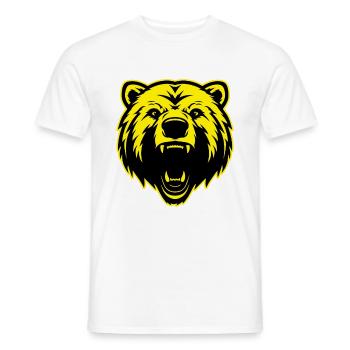Bear Animal Portrait - Men's T-Shirt - white - Front - AI Model Male 178 dark (178cm)