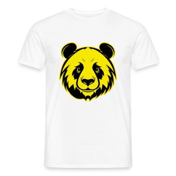 Panda Animal Portrait - Men's T-Shirt - white - Front - AI Model Male 178 dark (178cm)