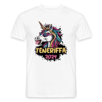 Teneriffa 2024 Einhorn - Männer T-Shirt - Weiß - Vorne - AI Model Male 178 dark (178cm)
