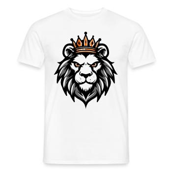 Löwe Kopf Krone - Männer T-Shirt - Weiß - Vorne - AI Model Male 178 dark (178cm)