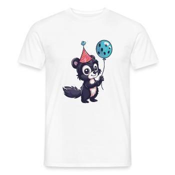 Stinktier Geburtstag Baby - Männer T-Shirt - Weiß - Vorne - AI Model Male 178 dark (178cm)