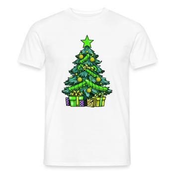 Sapin de Noël Noël - T-shirt homme - blanc - Devant - AI Model Male 178 dark (178cm)