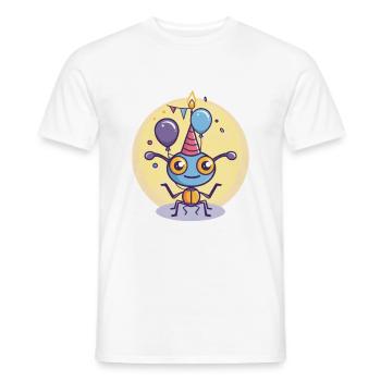 Ant Birthday Baby - Men's T-Shirt - white - Front - AI Model Male 178 dark (178cm)