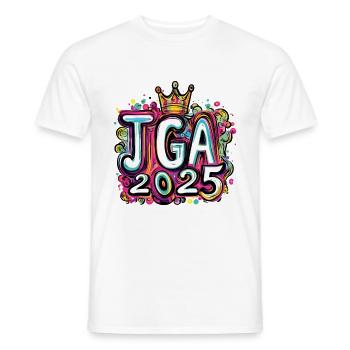 Jga 2025 Enterrement de vie de garçon - T-shirt homme - blanc - Devant - AI Model Male 178 dark (178cm)
