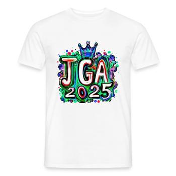 Jga 2025 Enterrement de vie de garçon - T-shirt homme - blanc - Devant - AI Model Male 178 dark (178cm)