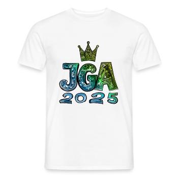 Jga 2025 Enterrement de vie de garçon - T-shirt homme - blanc - Devant - AI Model Male 178 dark (178cm)