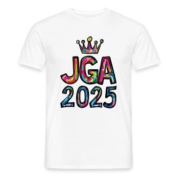 Jga 2025 Enterrement de vie de garçon - T-shirt homme - blanc - Devant - AI Model Male 178 dark (178cm)