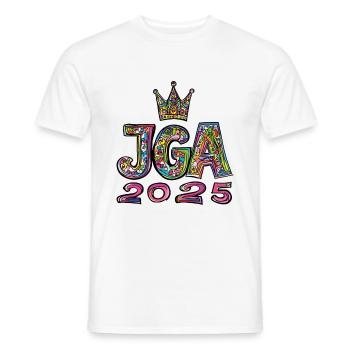 Jga 2025 Enterrement de vie de garçon - T-shirt homme - blanc - Devant - AI Model Male 178 dark (178cm)