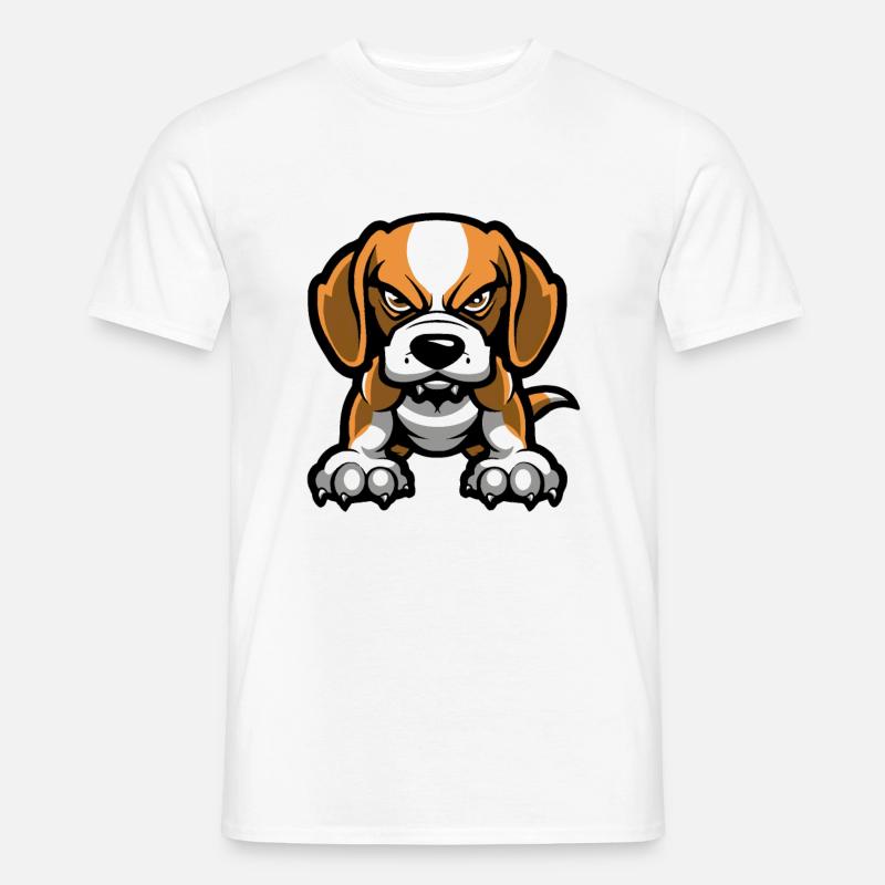 Beagle Hund Maskottchen - Männer T-Shirt - Weiß