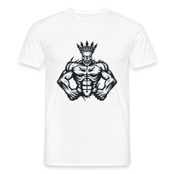 Skeleton Muscles Fitness King - Men's T-Shirt - white - Front - AI Model Male 178 dark (178cm)
