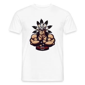 Chief Muscles Fitness - Men's T-Shirt - white - Front - AI Model Male 178 dark (178cm)