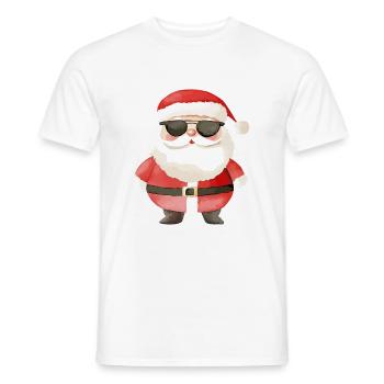 Père Noël Cool Noël - T-shirt homme - blanc - Devant - AI Model Male 178 dark (178cm)