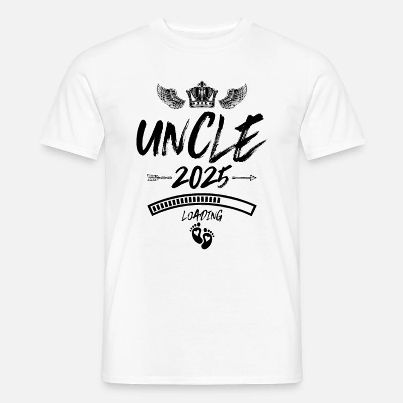 Onkel 2025 Loading Spruch - Männer T-Shirt - Weiß