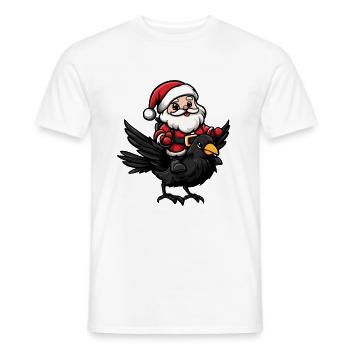 Corbeau Corbeau Père Noël - T-shirt homme - blanc - Devant - AI Model Male 178 dark (178cm)