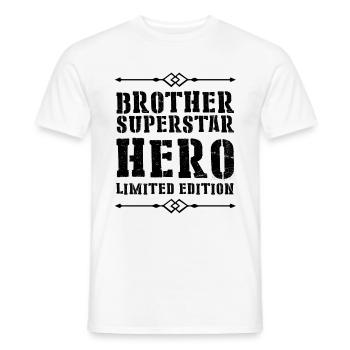 Best Brother Hero Saying - Men's T-Shirt - white - Front - AI Model Male 178 dark (178cm)