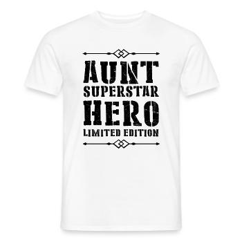 Best Aunt Heroine Saying - Men's T-Shirt - white - Front - AI Model Male 178 dark (178cm)