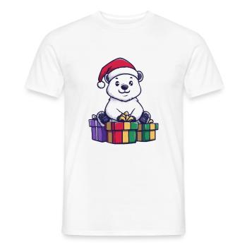 Ours polaire Cadeaux de Noël Ours polaire - T-shirt homme - blanc - Devant - AI Model Male 178 dark (178cm)
