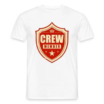 Crew Member - Men's T-Shirt - white - Front - AI Model Male 178 dark (178cm)