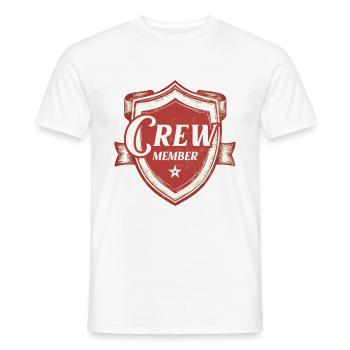 Crew Member - Men's T-Shirt - white - Front - AI Model Male 178 dark (178cm)