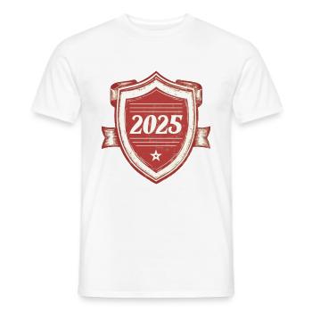 2025 jahr - Männer T-Shirt - Weiß - Vorne - AI Model Male 178 dark (178cm)