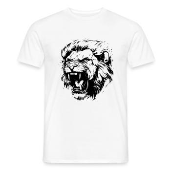 Tête de Lion - T-shirt homme - blanc - Devant - AI Model Male 178 dark (178cm)