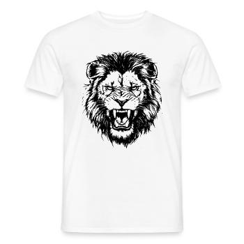 Löwe Design - Men's T-Shirt - white - Front - AI Model Male 178 dark (178cm)