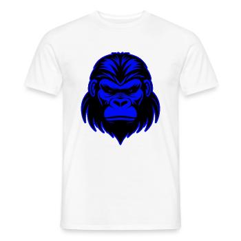 Gorilla Animal Portrait - Men's T-Shirt - white - Front - AI Model Male 178 dark (178cm)