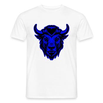 Bull Animal Portrait Animal Taurus - Men's T-Shirt - white - Front - AI Model Male 178 dark (178cm)