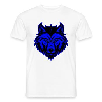 Wolf Animal Portrait - Men's T-Shirt - white - Front - AI Model Male 178 dark (178cm)