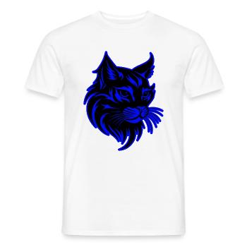 Cat Animal Portrait - Men's T-Shirt - white - Front - AI Model Male 178 dark (178cm)