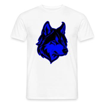 Husky Dog Animal Portrait - Men's T-Shirt - white - Front - AI Model Male 178 dark (178cm)