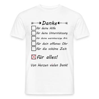 Danke sagen Hilfe und Unterstützung Kollege - Männer T-Shirt - Weiß - Vorne - AI Model Male 178 dark (178cm)